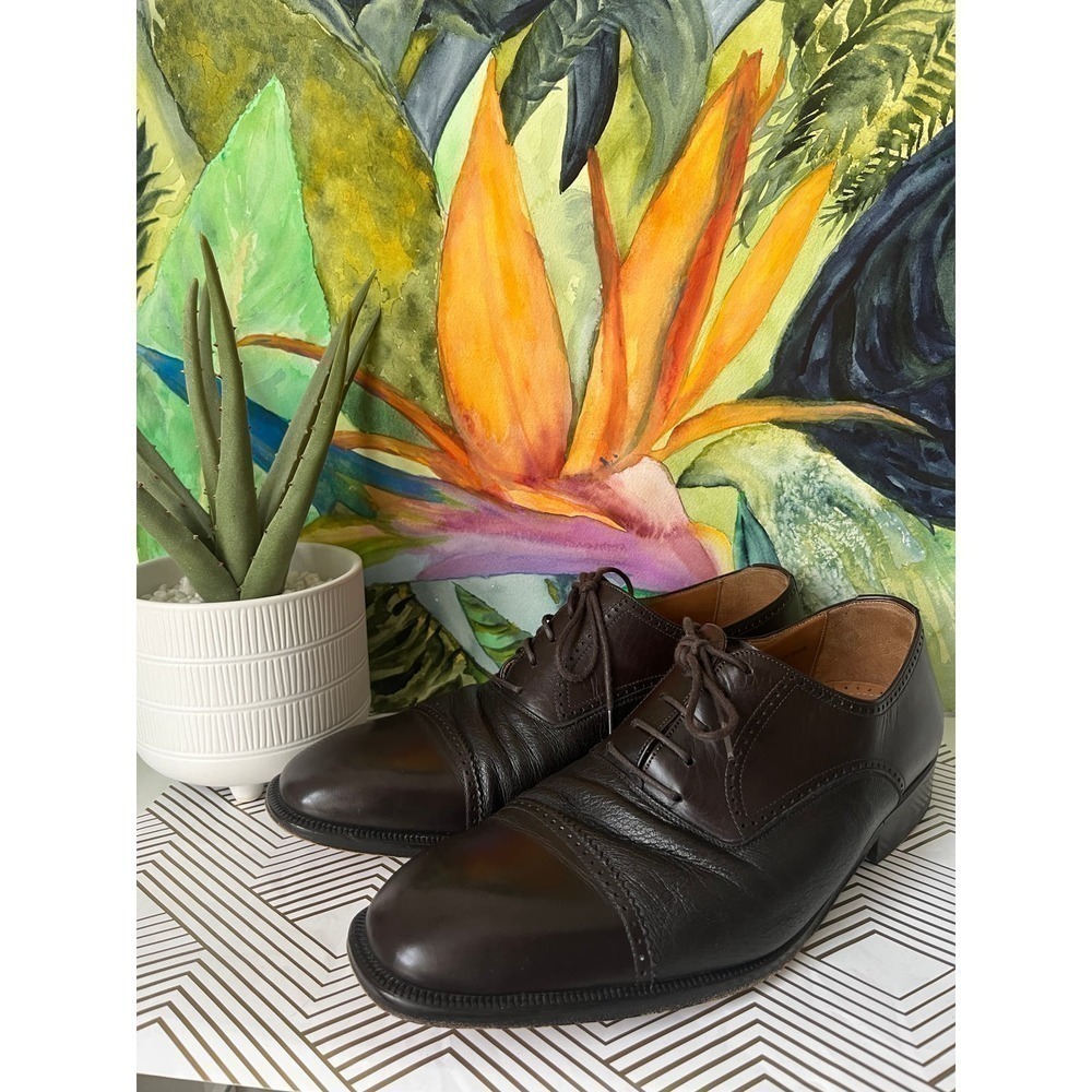 FREE SHIPPING Men's magnanni brown Pamplona  leather dress shoes size 42‎